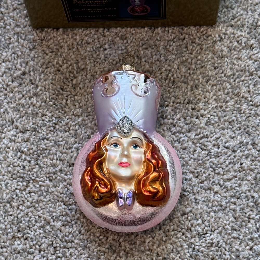 Kurt Adler Polonaise Glinda the Good Witch Glass Ornament Wizard of Oz Vintage